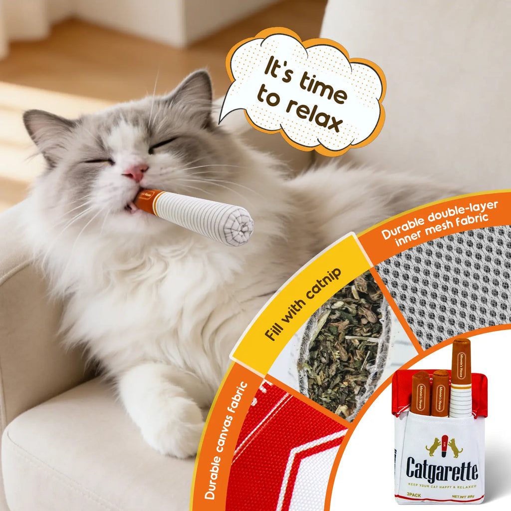 Catnip Toys with A+ Premium Natural Catnip – Baby-Grade Interactive Chew & Kicker Toys for Indoor Cats & Kittens, Boredom & Stress Relief