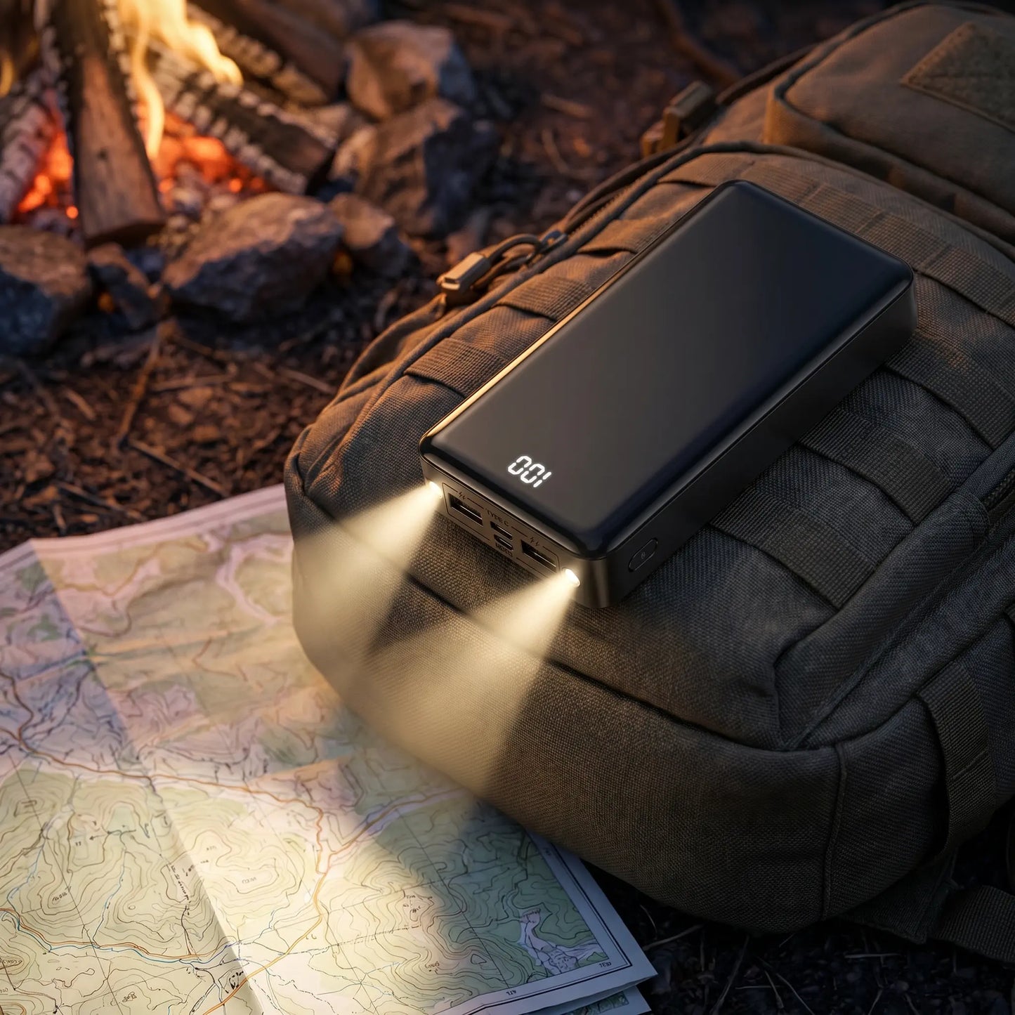 Ultra High Capacity 50000mAh Portable Power Bank - 22.5W Fast Charging, Dual Input/Output, LED Display & Flashlight for iPhone & Android