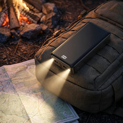 Ultra High Capacity 50000mAh Portable Power Bank - 22.5W Fast Charging, Dual Input/Output, LED Display & Flashlight for iPhone & Android