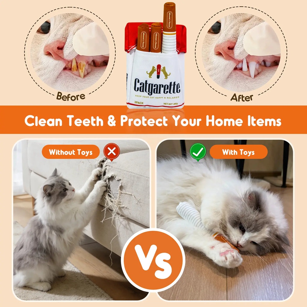 Catnip Toys with A+ Premium Natural Catnip – Baby-Grade Interactive Chew & Kicker Toys for Indoor Cats & Kittens, Boredom & Stress Relief